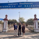 La consejala Blanca Jim&eacute;nez presenta el proyecto en Jaipur, junto a Antonio Largo y Paloma Castro