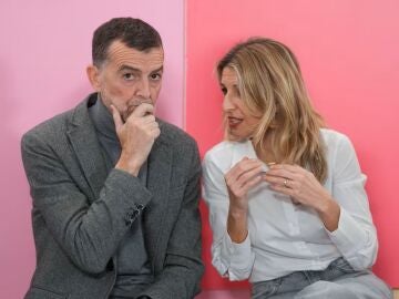 El candidato a la presidencia de la Junta de Andaluc&iacute;a por Por Andaluc&iacute;a, Antonio Ma&iacute;llo y Yolanda D&iacute;az