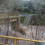 Temporal.- Cae un puente en Navia de Suarna (Lugo) y varias carreteras provinciales se encuentran cortadas