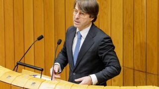 El conselleiro de Facenda, Miguel Corgos, en el pleno del Parlamento de Galicia27/01/2026
