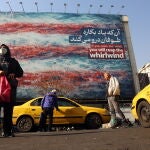 Anti-US billboard in Tehran following US threats against Iran