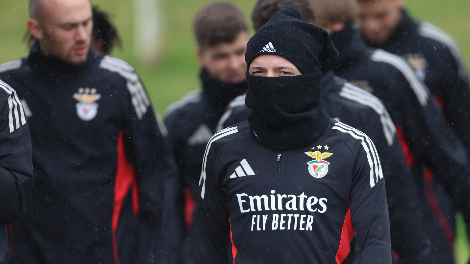 Seixal (Portugal), 27/01/2026.- Benfica player Gianluca Prestianni attends a training session of the team in Seixal, Portugal, 27 January 2026. Benfica face Real Madrid in a UEFA Champions League match on 28 January. (Liga de Campeones) EFE/EPA/RUI MINDERICO