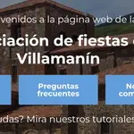 Página web creada para el cobro del Gordo en Villamanín