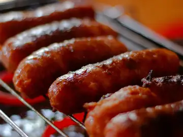 Imagen de archivo sobre unas salchichas Imagen de archivo sobre unas salchichas