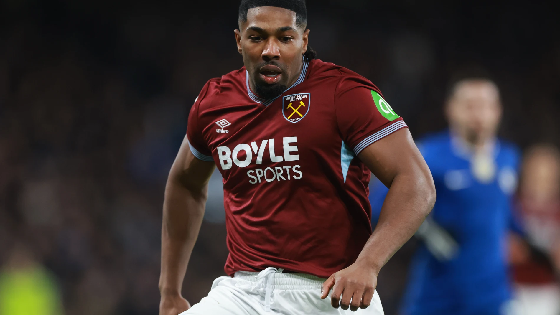 London (United Kingdom), 31/01/2026.- Adama Traore of West Ham United during the English Premier League match between Chelsea and West Ham United in London, Great Britain, 31 January 2026. (Gran Bretaña, Reino Unido, Londres) EFE/EPA/NEIL HALL EDITORIAL USE ONLY. No use with unauthorized audio, video, data, fixture lists, club/league logos, 'live' services or NFTs. Online in-match use limited to 120 images, no video emulation. No use in betting, games or single club/league/player publications.