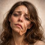  Ilustraci&oacute;n generada por inteligencia artificial que recrea las distorsiones faciales asociadas a la prosopometamorfopsia