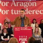Pedro S&aacute;nchez, en un acto electoral PSOE Arag&oacute;n