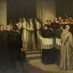 'Sor Marcela de San F&eacute;lix, monja de las Trinitarias Descalzas de Madrid, viendo pasar el entierro de Lope de Vega, su padre', de Ignacio Su&aacute;rez Llanos