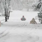 Imagen de archivo de nieve en la sierra de Madrid
