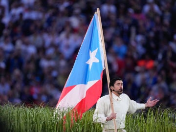 Bad Bunny performs during halftime of the NFL Super Bowl 60 football game between the New England Patriots and the Seattle Seahawks, Sunday, Feb. 8, 2026, in Santa Clara, Calif. (AP Photo/Mark J. Terrill)