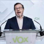 Rueda de prensa del portavoz de Vox, Jos&eacute; Antonio F&uacute;ster