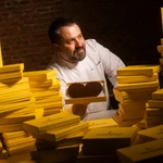 Entrevista a Ricardo Vélez junto a su palmera de chocolate. David Jar