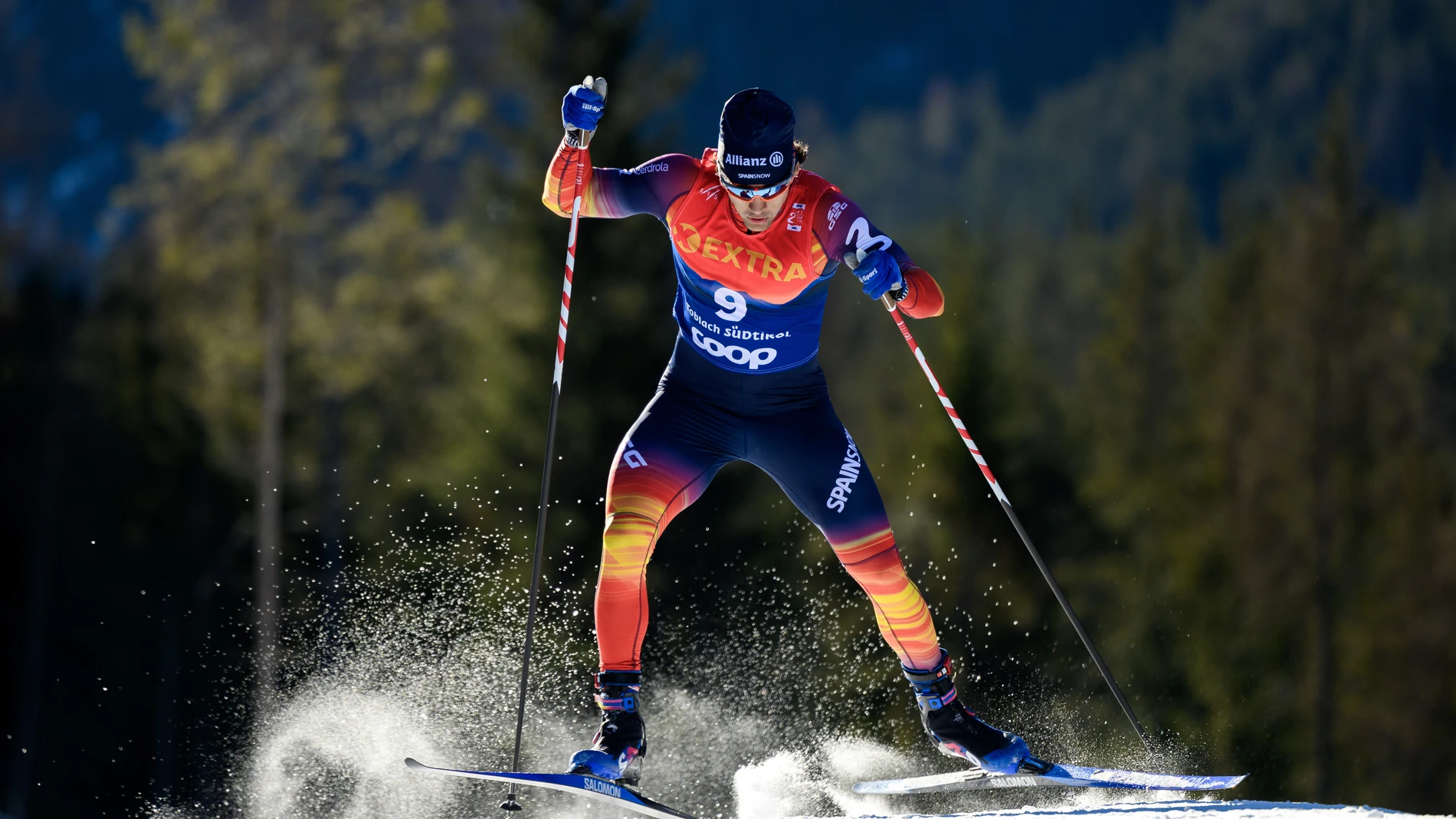 December 28, 2025, Toblach, Italy: 251228 Jaume Pueyo of Spain competes in the men's cross-country skiing free technique sprint prologue during the Tour de Ski on December 28, 2025 in Toblach. .Photo: Maxim Thore / BILDBYRÃ…N / kod MT / MT0929.skidor cross-country skiing langrenn tour de ski herr bbeng tour de ski 2025/2026 25/26 spanien Europa Press/Contacto/Maxim Thore 28/12/2025 ONLY FOR USE IN SPAIN
