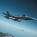 F-18 del Ala 12 en vuelo