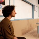 Eva Rufo (al fondo) y Mar&iacute;a Morales, en un pase previo al estreno en la plaza de Santa Ana, en Madrid