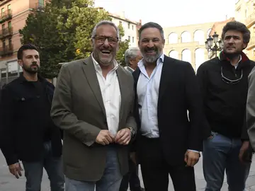 Carlos Pollán junto a Santiago Abascal en un acto en Segovia Carlos Pollán junto a Santiago Abascal en un acto en Segovia
