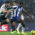 Samu, en el partido ante el Sporting