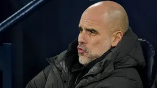 England Premier League - Manchester City vs Fulham 11 February 2026, United Kingdom, Manchester: Manchester City manager Pep Guardiola reacts during the English Premier League soccer match between Manchester City and Fulham at the Etihad Stadium. Photo: Martin Rickett/PA Wire/dpa 11/02/2026 ONLY FOR USE IN SPAIN
