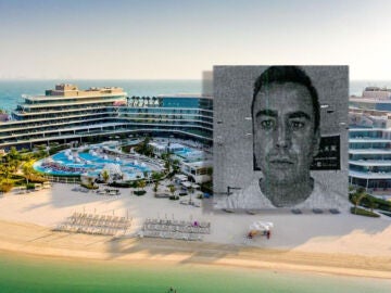 Alejandro Salgado, &laquo;El Tigre&raquo; junto al conjunto residencial donde viv&iacute;a en Dub&aacute;i