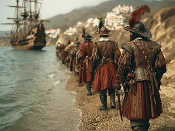 "Donde un español no alcanza con la mano, llega con la punta de su espada": una frase propia del imperio español, que dominó el mundo durante tres siglos y sus soldados eran temidos en otras potencias "Donde un español no alcanza con la mano, llega con la punta de su espada": una frase propia del imperio español, que dominó el mundo durante tres siglos y sus soldados eran temidos en otras potencias