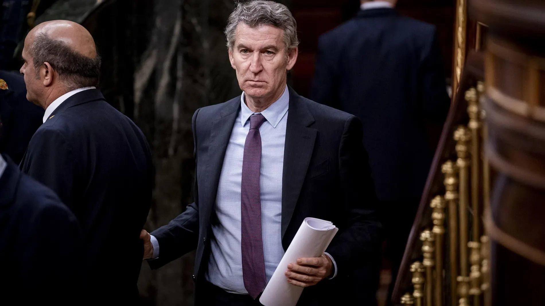 El presidente del PP, Alberto Núñez Feijóo, en el Congreso de los Diputados el pasado miércoles