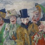 &laquo;La intriga&raquo;, obra pintada en 1890 por el maestro de las m&aacute;scaras grotescas del carnaval, James Ensor