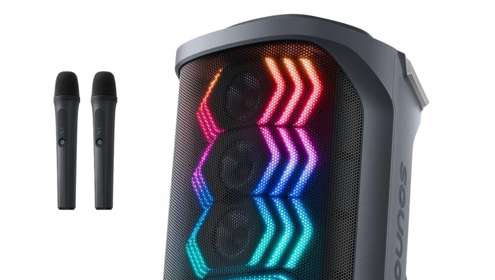 Viene con dos micrófonos inalámbricos incluidos