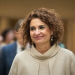 Mar&iacute;a Jes&uacute;s Montero en una sesi&oacute;n plenaria en el Senado