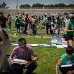 Varios estudiantes protestan en mayo de 2025 en Madrid 