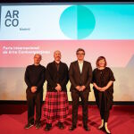 De izda. a dcha.: Gonzalo Cabrera, director de Cultura y Educaci&oacute;n de Ifema Madrid; Manuel Segade, director del Museo Nacional Centro de Arte Reina Sof&iacute;a; Daniel Mart&iacute;nez, vicepresidente ejecutivo de Ifema Madrid, y Maribel L&oacute;pez, directora de ARCOmadrid