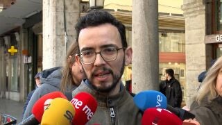 El candidato de Podemos, Miguel &Aacute;ngel Llamas