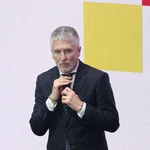 El ministro del Interior, Fernando Grande-Marlaska, durante la entrega la IX edición del 'Premio Nacional Pyme del Año 2025'.