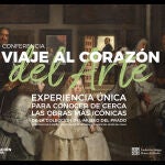 Cartel de la exposici&oacute;n "Viaje al coraz&oacute;n del arte" del Museo del Prado