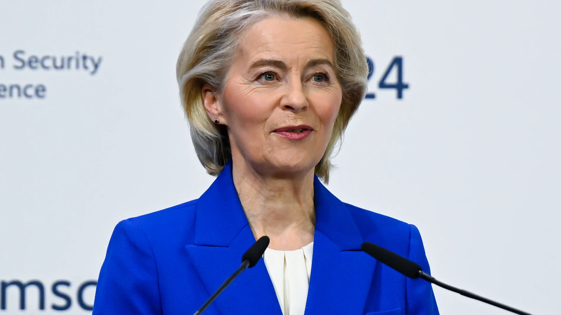 14 February 2026, Bavaria, Munich: Ursula von der Leyen, President of the European Commission, speaks at the 62nd Munich Security Conference. Photo: Sven Hoppe/dpa 14/02/2026 ONLY FOR USE IN SPAIN