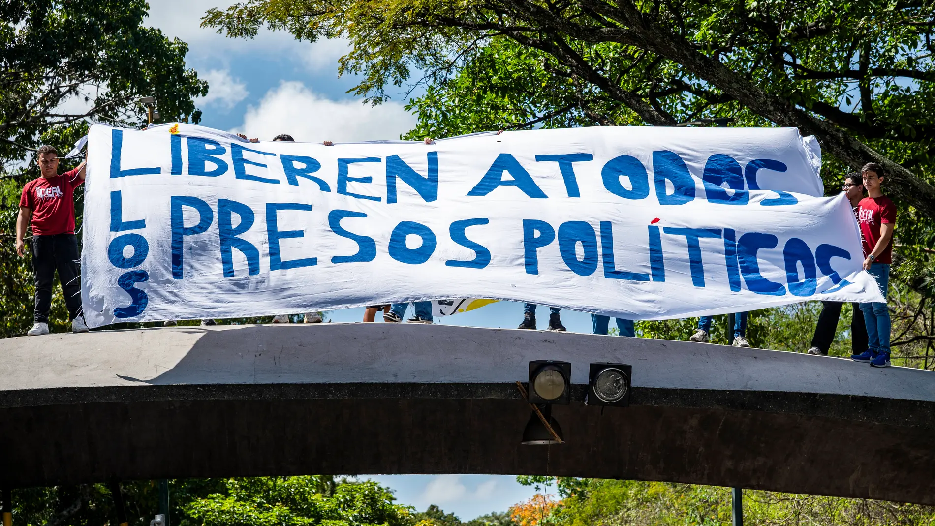 February 3, 2026, Caracas, Distrito Capital, Venezuela: University students, mothers, and relatives of political prisoners and some released prisoners protested on Tuesday at the Central University of Venezuela (UCV) to demand a broad amnesty, with transparency and guarantees that it will not be repeated, following the bill announced last Friday by acting president Delcy Rodrâ€guez. CaracasEuropa Press/Contacto/Jimmy Villalta03/02/2026 ONLY FOR USE IN SPAIN