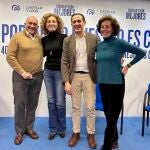 Los dirigentes del PP de Valladolid, Conrado &Iacute;scar, Mercedes Cantalapiedra, Mar&iacute;a Pardo y Jes&uacute;s Julio Carnero