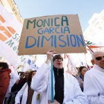 Manifestaci&oacute;n de m&eacute;dicos en el Ministerio de Sanidad en Madrid. 