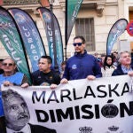 El sindicato JUPOL organiza una concentraci&oacute;n frente al Ministerio del Interior.