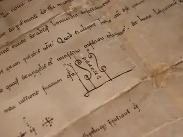 Firma de la reina Urraca de León (siglos XII) Firma de la reina Urraca de León (siglos XII)