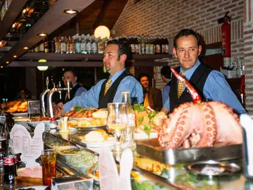 Fundadores Miguel y Quino en EL Urogallo de Casa Campo, en 1996 Fundadores Miguel y Quino en EL Urogallo de Casa Campo, en 1996