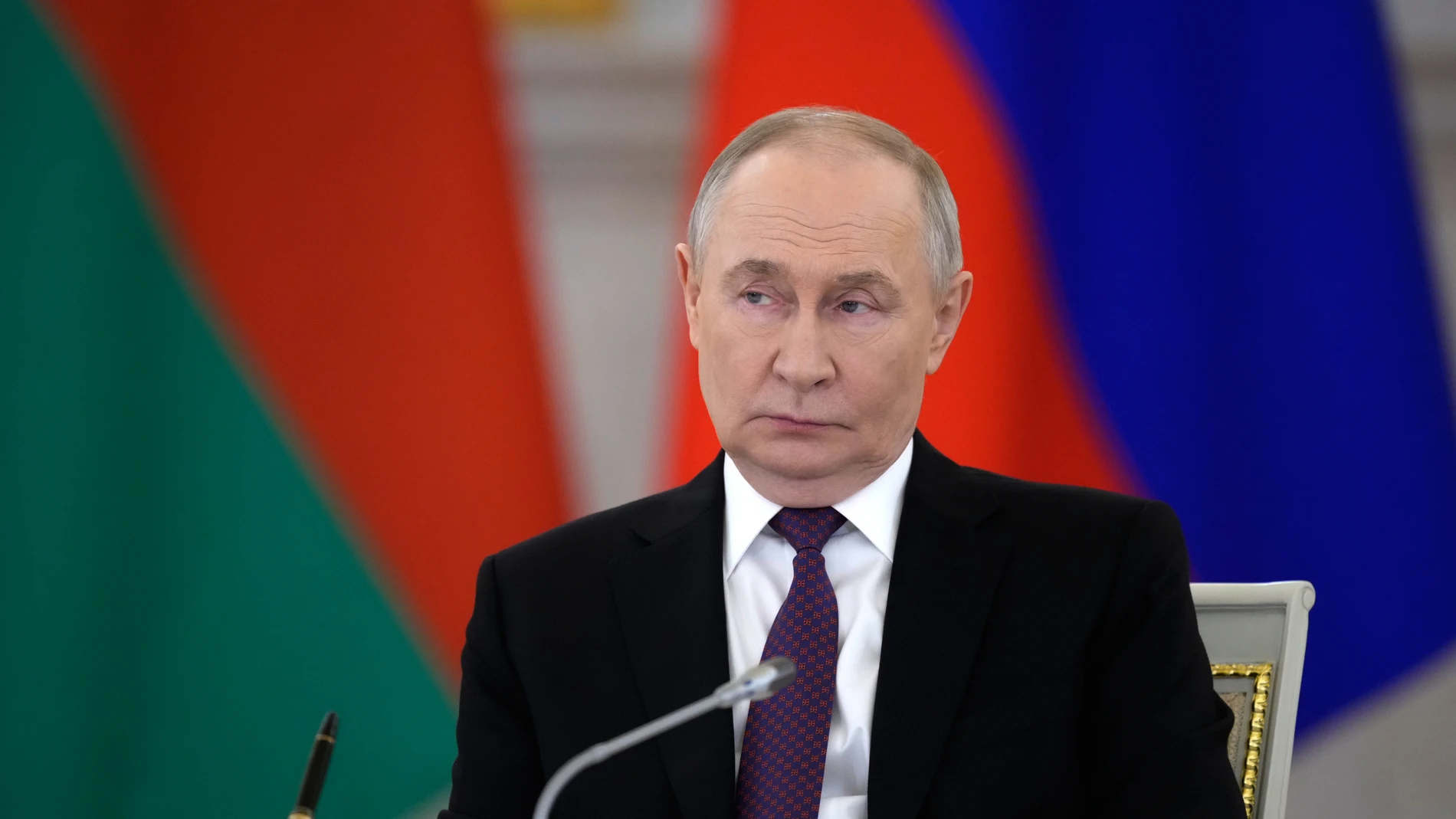 MOSCOW (Russian Federation), 26/02/2026.- Russian President Vladimir Putin attends a meeting of the supreme council of the Union State with Belarusian President Alexander Lukashenko at the Grand Kremlin Palace in Moscow, Russia, 26 February 2026. (Bielorrusia, Rusia, Moscú) EFE/EPA/PAVEL BEDNYAKOV / AP POOL