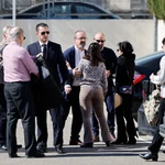 Familiares de Tejero en el tanatorio de Xàtiva (Valencia) que acogió la capilla ardiente del ex teniente coronel el pasado jueves