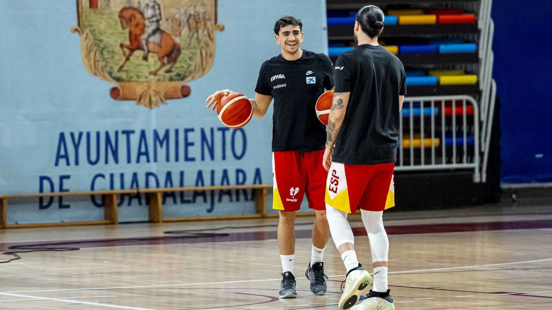 Álvaro Cárdenas, en un entrenamiento con la selección esta semana