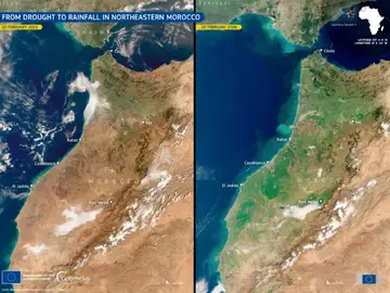 Imágenes satelitales desde el espacio muestran lo que ha pasado en los últimos años en el sur de España y en Marruecos Imágenes satelitales desde el espacio muestran lo que ha pasado en los últimos años en el sur de España y en Marruecos