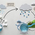 Infograf&iacute;a del ciclo de agua creada con la versi&oacute;n Nano Banana 2, de Google