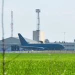 Vista de uno de los aviones del Ejército estadounidense en la localidad sevillana de Morón de la Frontera