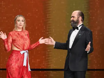 Rigoberta Bandini y Luis Tosar en los Premios Goya 2026. Rigoberta Bandini y Luis Tosar en los Premios Goya 2026.
