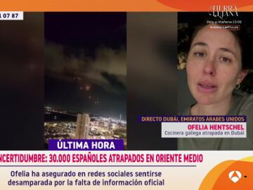 Ofelia Hentschel, ex concursante 'MasterChef 9' y atrapada en Dub&aacute;i, en 'Y ahora Sonsoles'