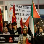 Protesta contra la guerra de Ir&aacute;n y el genocidio de Palestina ante el consulado de Estados Unidos