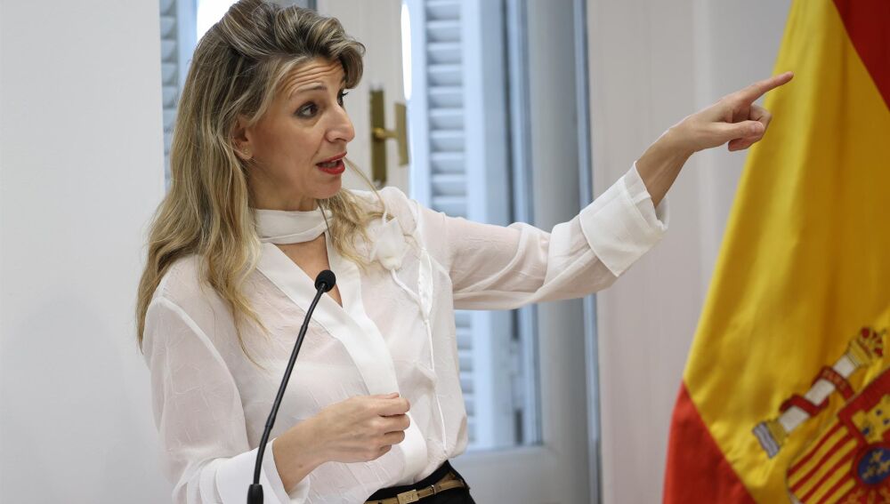 Yolanda Díaz pide a las españolas salir el 8M: "No hay guerra de sexos por mucho que Abascal y Feijóo se empeñen"